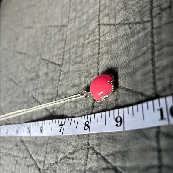 Pink jade necklace. - Picture 10 of 11